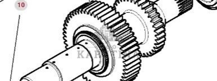 Massey Ferguson 5410 Wał Wyjściowy Skrzyni Biegów 53 / 35 zębów CZĘŚCI 4303088M1-1