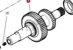Massey Ferguson 5410 Wał Wyjściowy Skrzyni Biegów 53 / 35 zębów CZĘŚCI 4303088M1