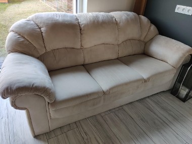 Zestaw wypoczynkowy Sofa + Fotel, beżowy-1