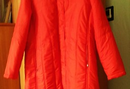Płaszcz ocieplany–czerwony (rozmiar : 44)–prawie nieużywany, sprzedam za 50 zł