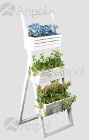 Kwietnik biały drewniany drabinka stojak na kwiaty