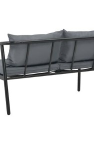 vidaXL 2-osobowa sofa ogrodowa z poduszkami, aluminium, szaraSKU:44699*-3