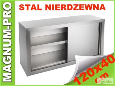 Szafka ścienna stal nierdzewna przesuwne drzwi 120x65x40cm-1