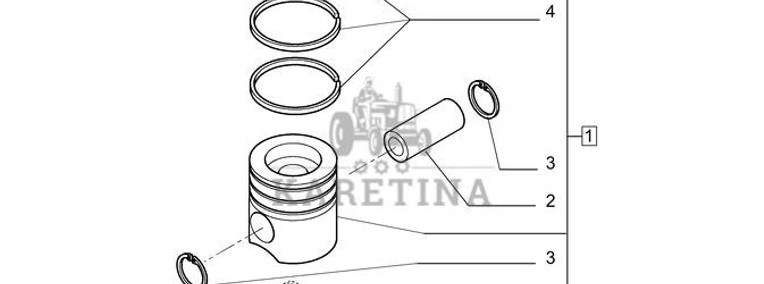 New Holland T6010 Zest tlok-pierscieni 0.4mm oversize 87317252-1