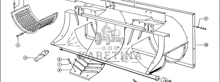 Claas Lexion 580 SZYNA PROWADZĄCA 0007366501 (Głowica wlotowa)-1