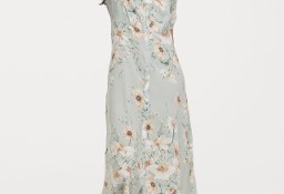 Sukienka H&M w kwiaty 46 3XL floral na lato cottagecore retro guziki dekolt