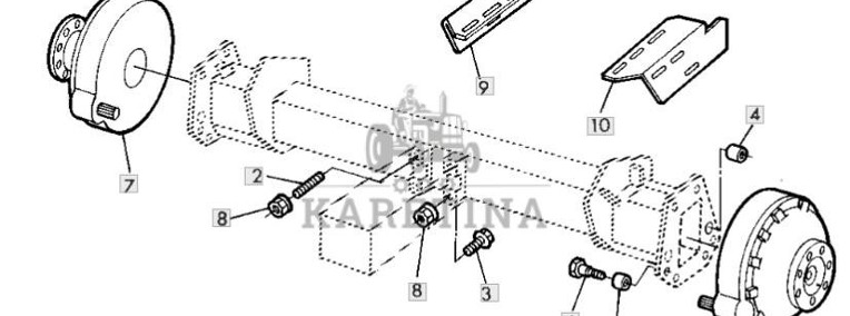 John Deere CTS 9600 - oś przednia zwolnica AH155003 AH155004-1
