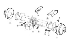 John Deere CTS 9600 - oś przednia zwolnica AH155003 AH155004
