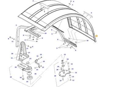 Fendt 828 Vario - błotnik przedni 718701030061-2