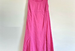 Różowa sukienka Per Una 46 3XL Plus Size róż różowa bawełna haft retro empire
