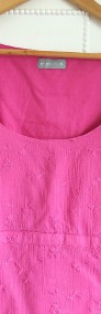 Różowa sukienka Per Una 46 3XL Plus Size róż różowa bawełna haft retro empire-3