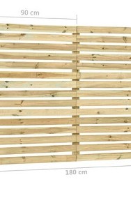 vidaXL Panel ogrodzeniowy, impregnowane drewno sosnowe, 180x180 cm-3