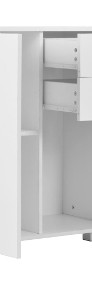 vidaXL Komoda biała na wysoki połysk, 71 x 35 x 76 cm, płyta wiórowa 283715-3