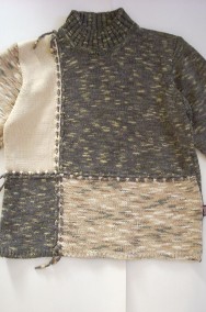 Sweter półgolf Melanż vintage 36 38-2