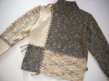 Sweter półgolf Melanż vintage 36 38-1