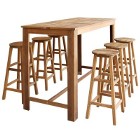 vidaXL Stolik i stołki barowe,7 elementów, lite drewno akacjoweSKU:246670