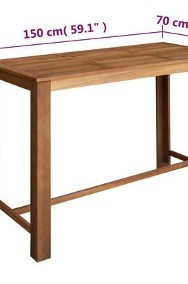 vidaXL Stolik i stołki barowe,7 elementów, lite drewno akacjoweSKU:246670-3