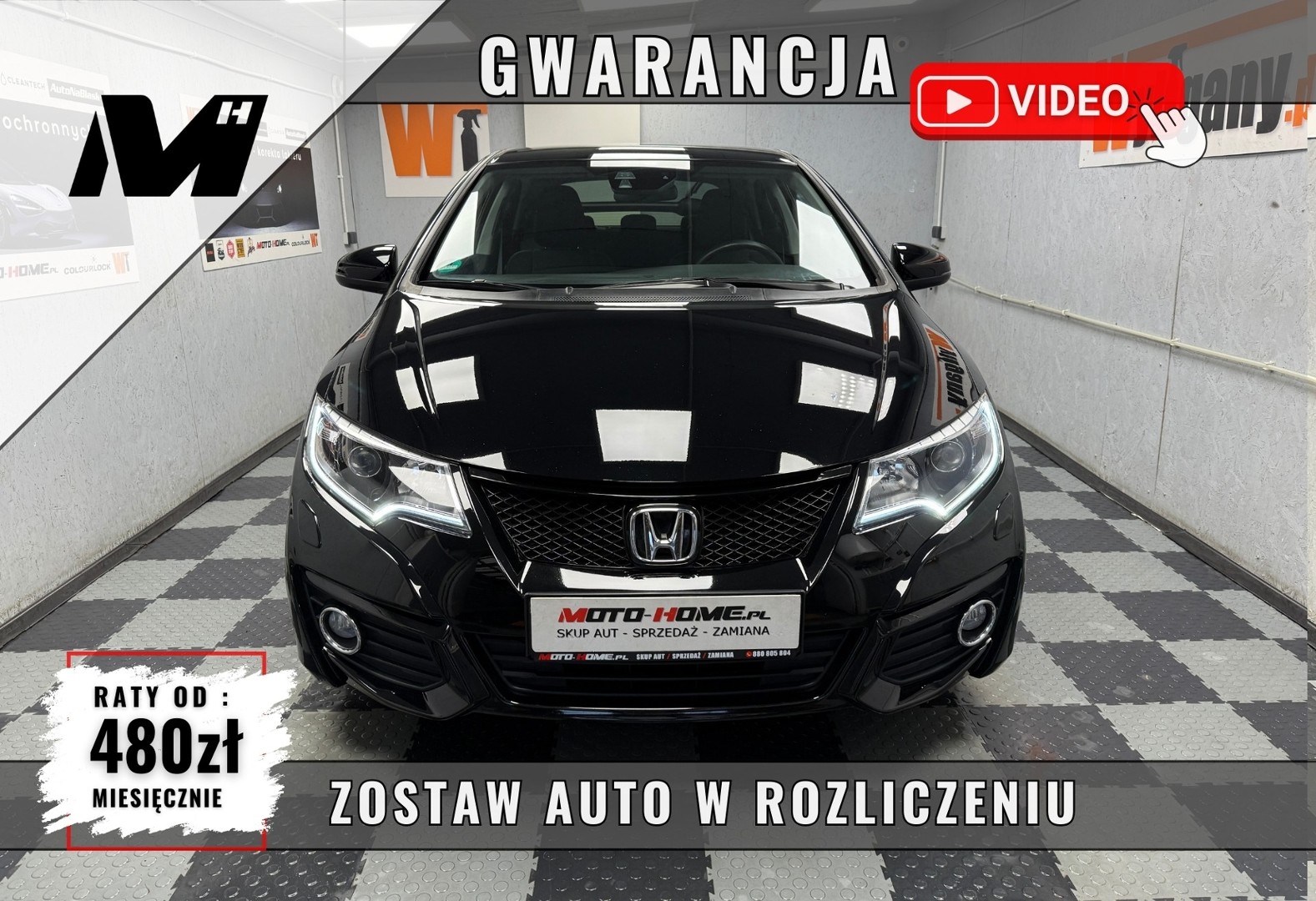 Honda Civic IX LIFT 1 Właściciel, 1.4 Benzyna, niski przebieg, kamera GWARANCJA