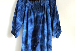 Bluzka Lindex L 40 niebieska na lato boho etno hippie tie dye oversize plus size