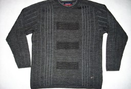 Sweter męski Grafitowy wełna 50% j nowy M L