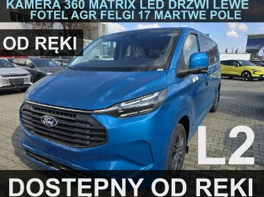 Ford Transit Custom PHEV 232KM Limited 8-osob. Kamera 360 Fotele AGR od ręki 2320 zł-1