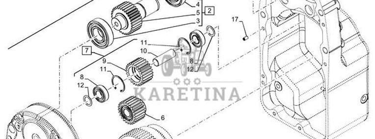 New Holland T6070 Wałek koła zębatego 47491640-1
