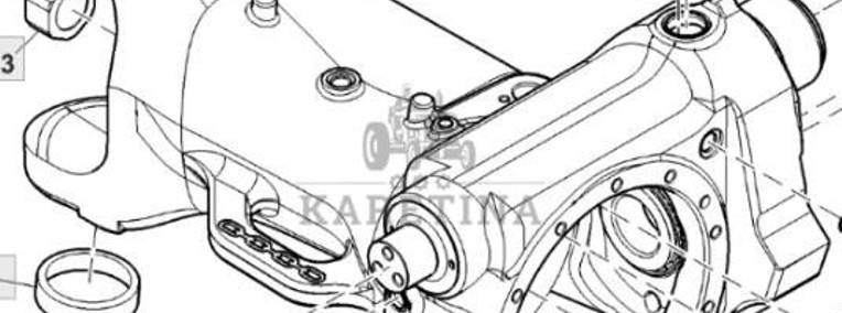 John Deere 8360R Obudowa Prawa Pochwa Przedniej Osi Mostu CZĘŚCI R336210-1