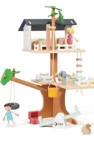 Drewniany domek dla lalek Domek na Drzewie 31 el. Classic World-2