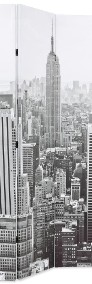 vidaXL Składany parawan, 160x170 cm, Nowy Jork za dnia, czarno-biały245858-3