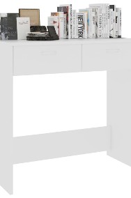 vidaXL Biurko, białe, 80x40x75 cm, płyta wiórowa 801355-2