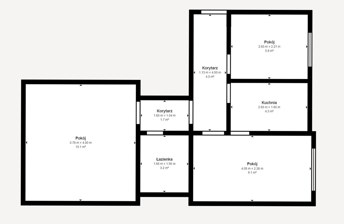 Mieszkanie 3-pokojowe, 47 m²