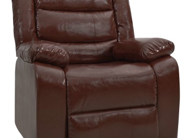 vidaXL Fotel rozkładany, brązowy, sztuczna skóra 288499-1