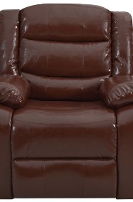 vidaXL Fotel rozkładany, brązowy, sztuczna skóra 288499-2