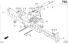 Claas Lexion 600 KORPUS PRZESTAW. 0007708250 (Napędzana oś kierowana, 2,87m - 3,27m)