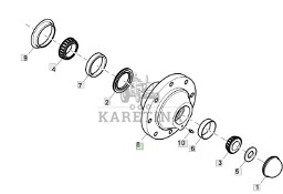 John Deere 6110 - oś przednia - piasta koła P58400