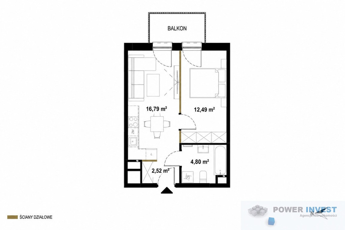 Mieszkanie na sprzedaż, 36 m², 2 pokoje Czeladź - Widok 4