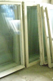 Okna drewniane używane dwuskrzydłowe - komplet 10 sztuk.-2