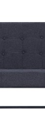 vidaXL 2-osobowa sofa z podłokietnikami, ciemnoszara, stal i tkanina282162-3
