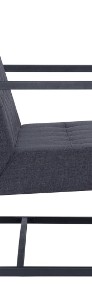 vidaXL 2-osobowa sofa z podłokietnikami, ciemnoszara, stal i tkanina282162-4