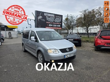 Volkswagen Caddy III 2.0 TDI 150 KM, Klimatyzacja Dwustrefowa, Hak, El. Szyby, Metalik