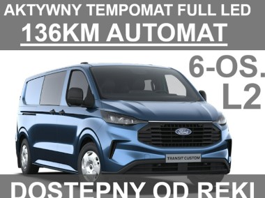 Ford Transit Transit Custom L2 automat 136KM 6-osob Brygadowy Kamera 360 Martwe Pole-1