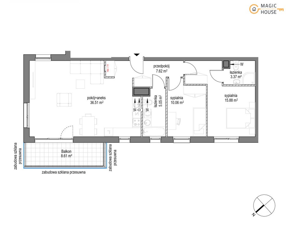 Apartament premium 600 m od plaży | Brzeźno - Ansicht 2