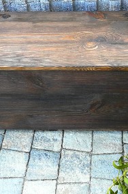 Rustykalna skrzynia drewniana, kufer, siedzisko.-2