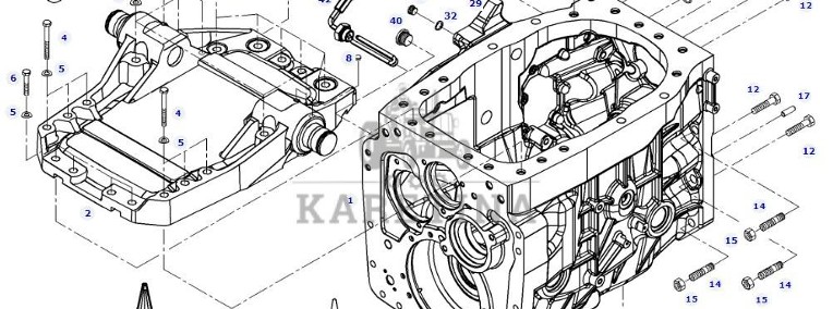 Fendt 414 Vario - pokrywa obudowy skrzyni biegów 404100050022-1