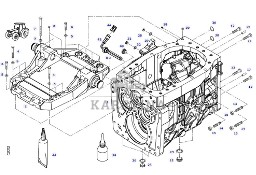 Fendt 414 Vario - pokrywa obudowy skrzyni biegów 404100050022