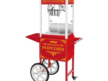 Maszyna do popcornu na kołach wózek czerwona FV-1