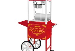 Maszyna do popcornu na kołach wózek czerwona FV
