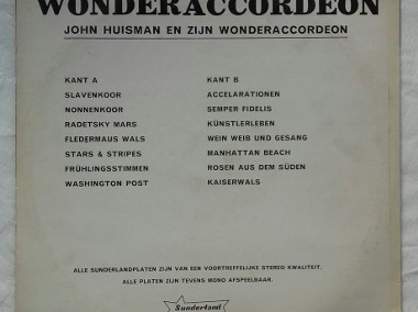 Wonder Accordeon - muzyka akordeonowa,  płyta  winylowa  ok. 1970 r.-2