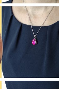 Komplet biżuterii Różowa Łza - NOWY-2