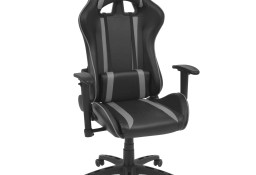 vidaXL Rozkładane krzesło biurowe, sportowe, sztuczna skóra, szare20164